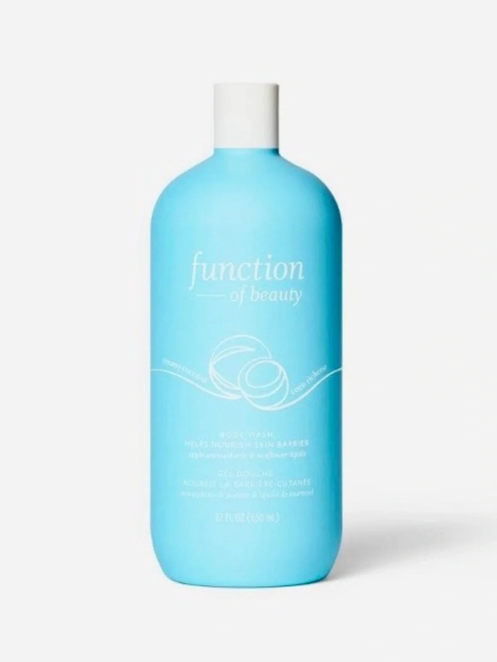 Function of Beauty Body Wash Creamy Coconut New Helps Nourish Skin Barrier 22 oz